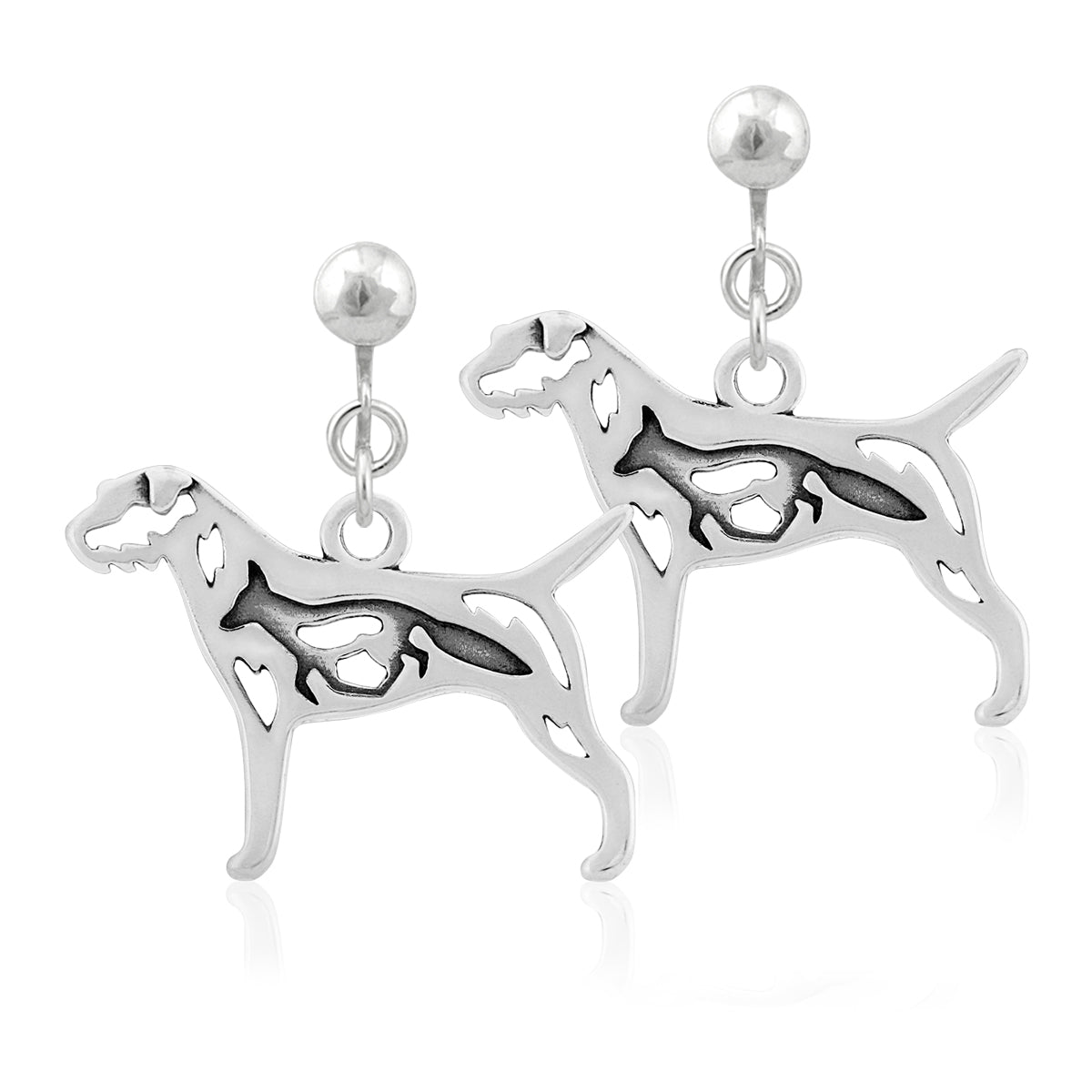 Sterling Silver Border Terrier Earrings
