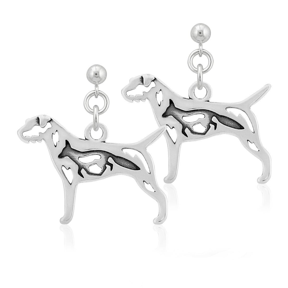 Sterling Silver Border Terrier Earrings