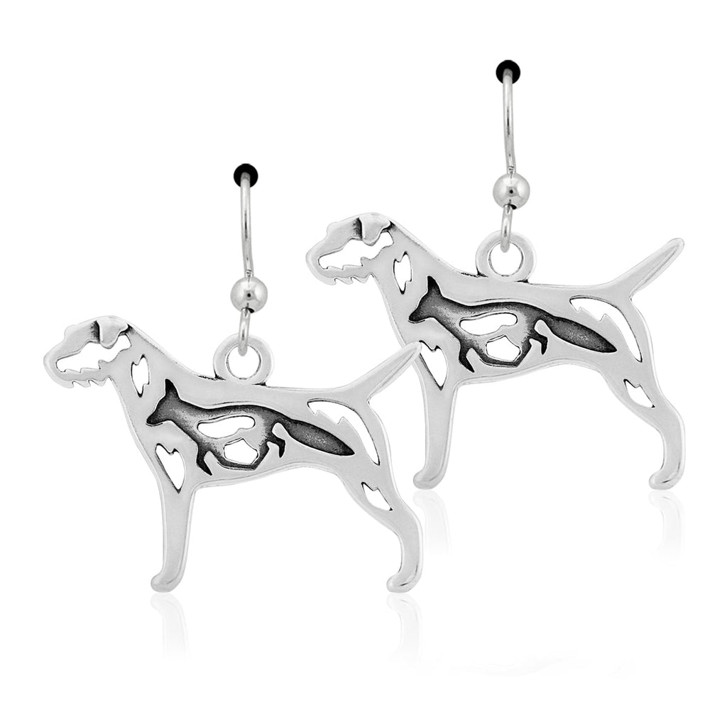 Sterling Silver Border Terrier Earrings