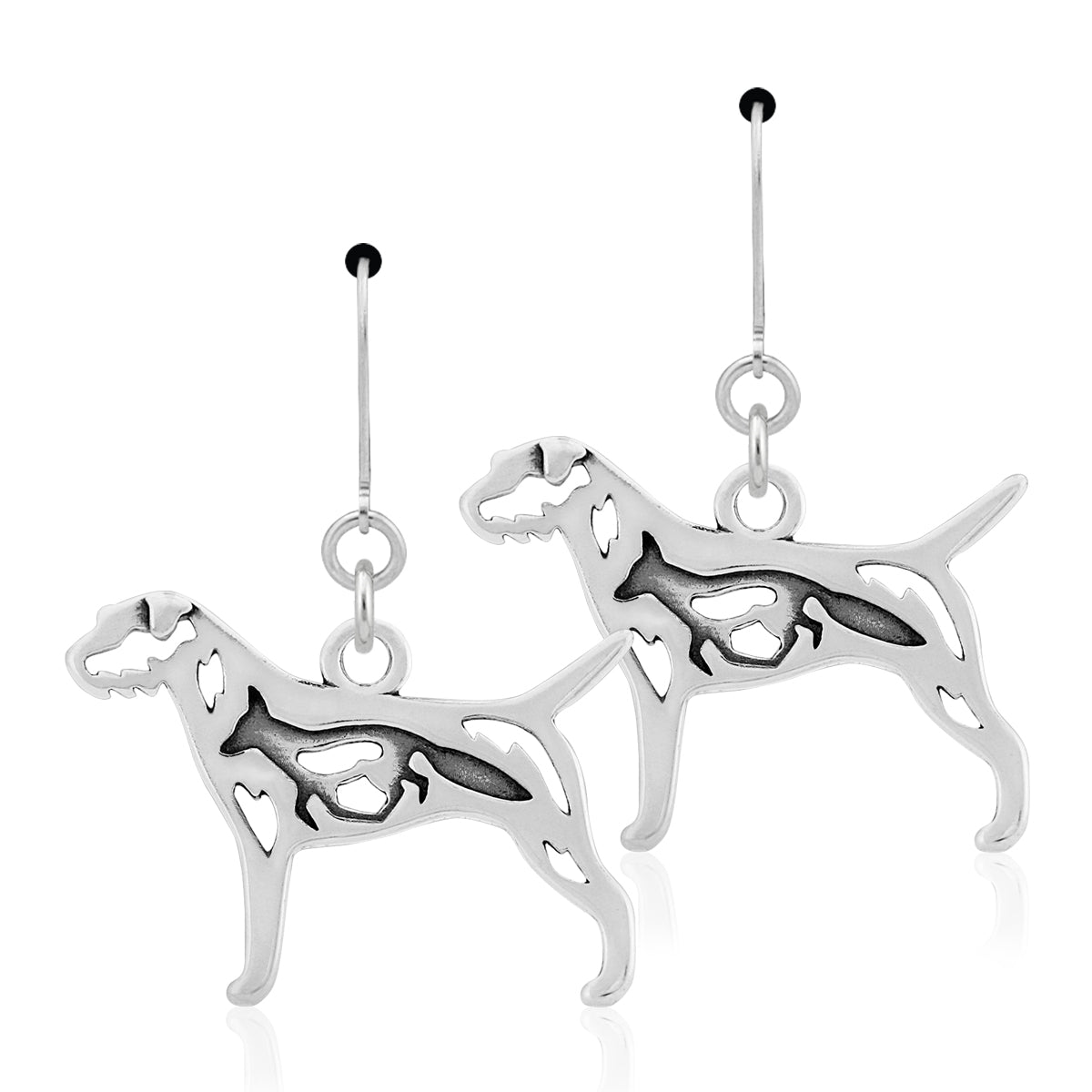 Sterling Silver Border Terrier Earrings