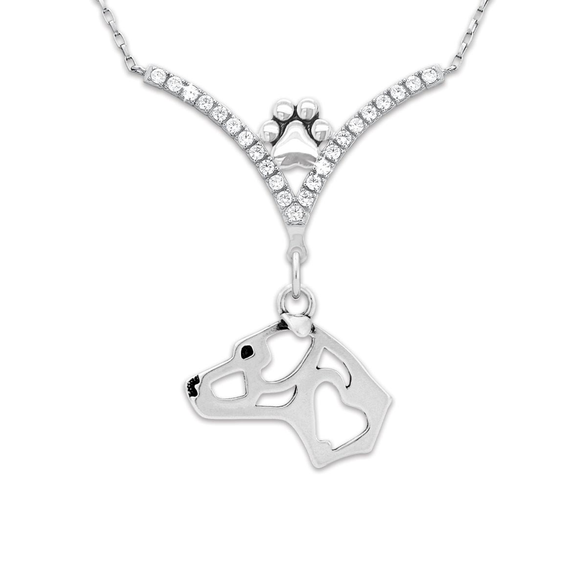 VIP CZ American Staffordshire Terrier Necklace
