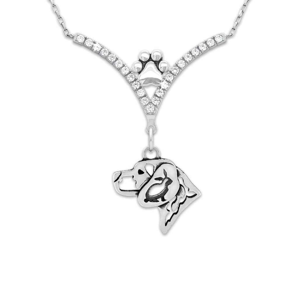 CZ Beagle Necklace