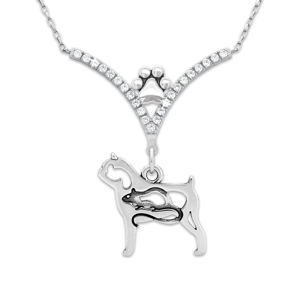 VIP CZ Brussels Griffon Necklace