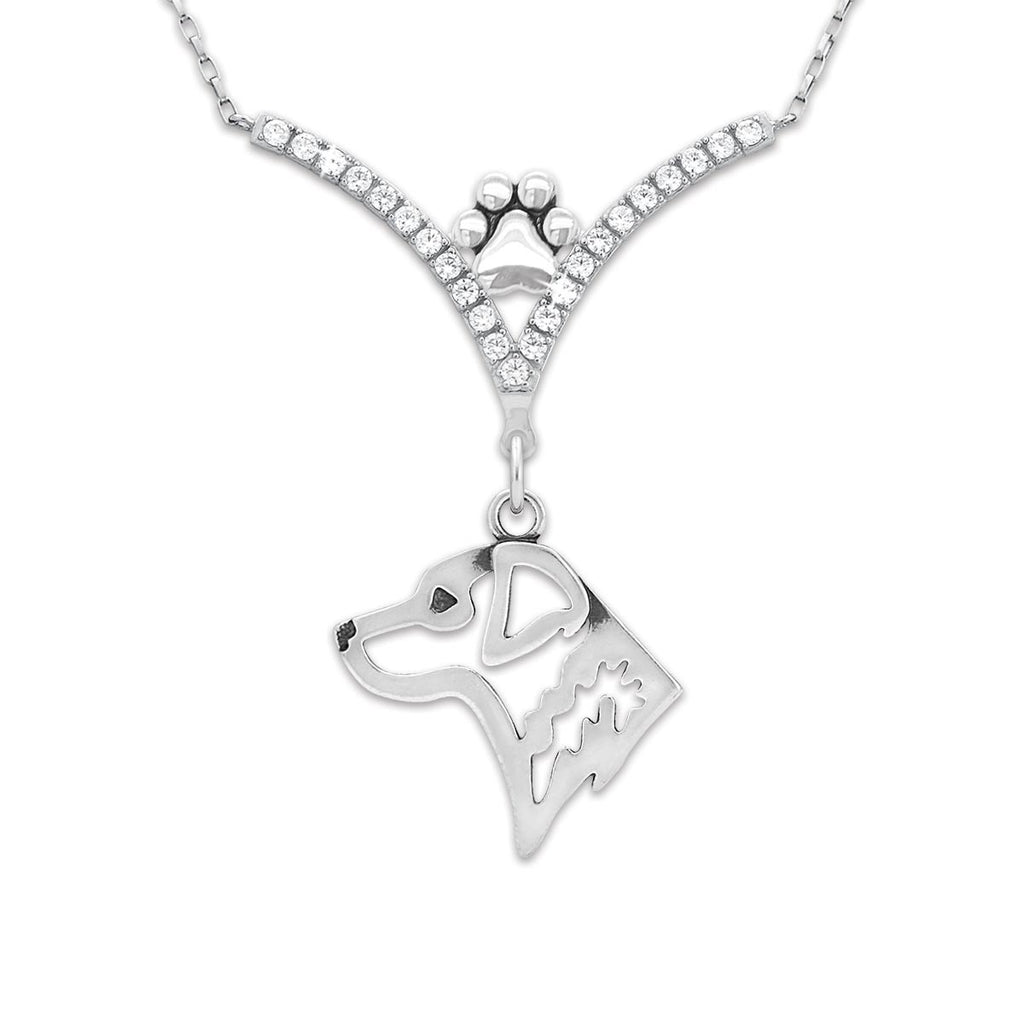 CZ Chesapeake Bay Retriever Necklace