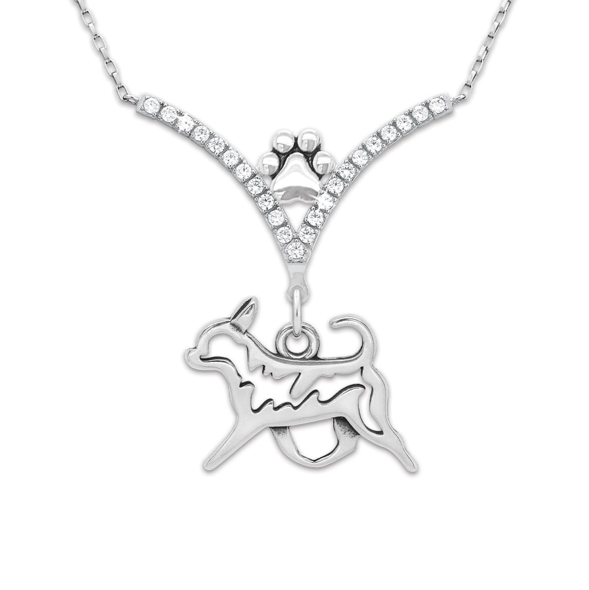 CZ Chihuahua VIP Necklace