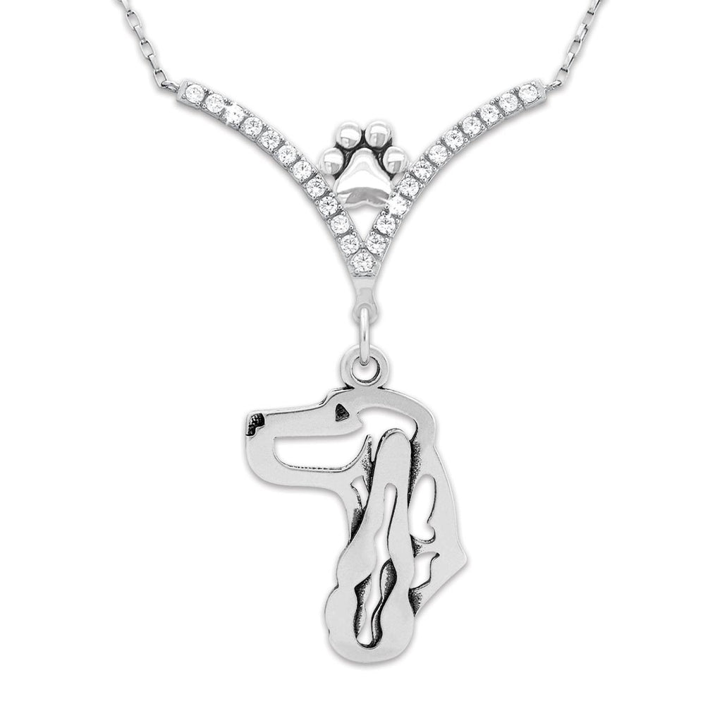 CZ English Cocker Spaniel Necklace