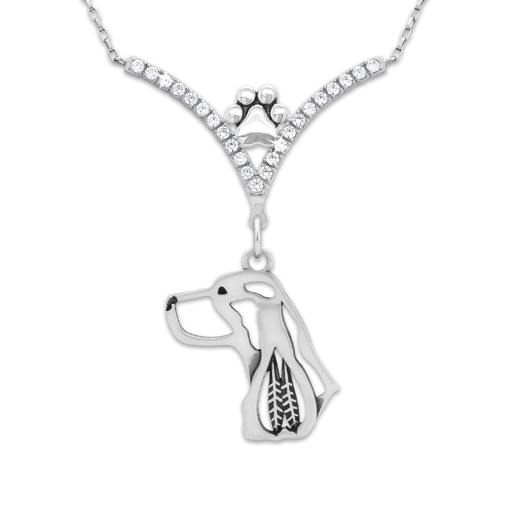 CZ English Springer Spaniel Necklace