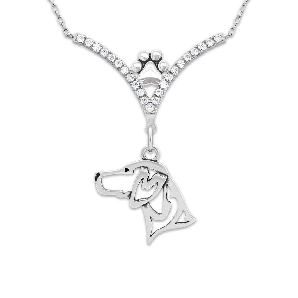 CZ German Shorthaired Pointer Necklace