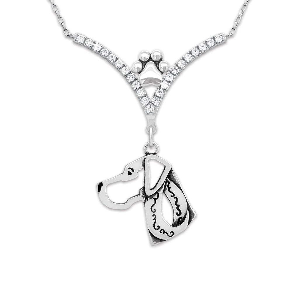 VIP CZ Great Dane Necklace