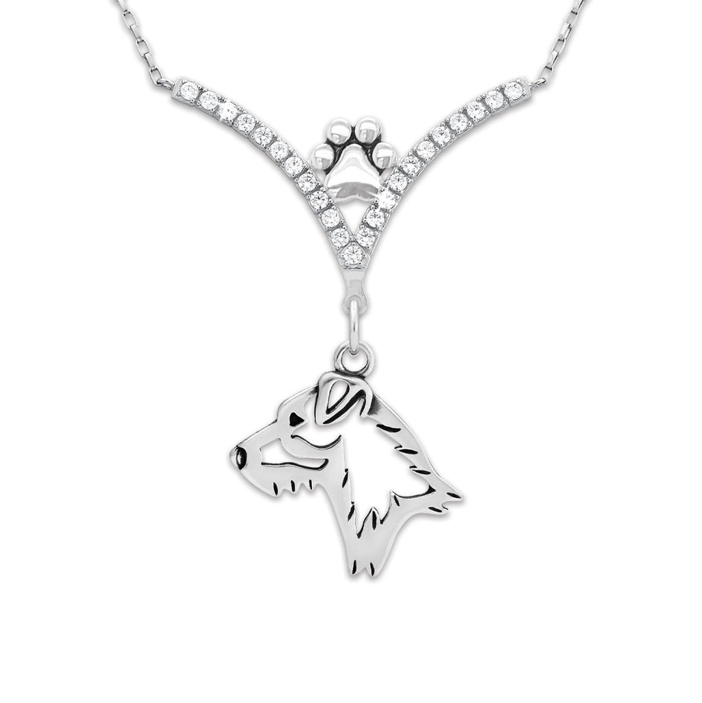 VIP CZ Jack Russell Terrier Necklace