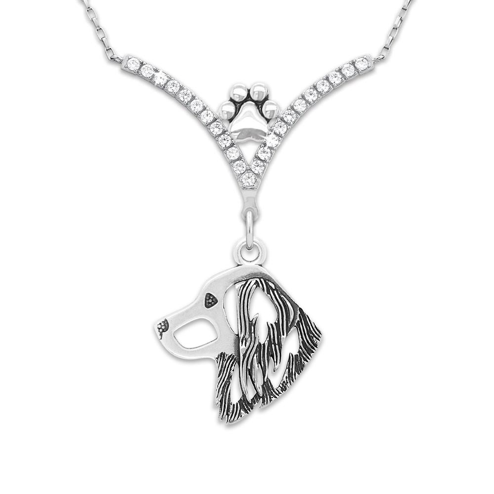 CZ Nederlandse Kooikerhondje Necklace