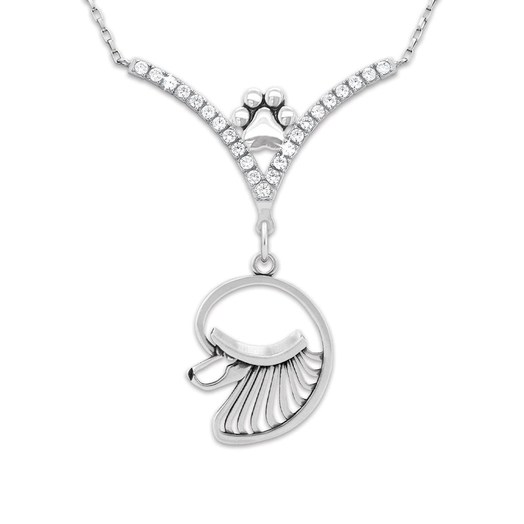 CZ Poodle Necklace