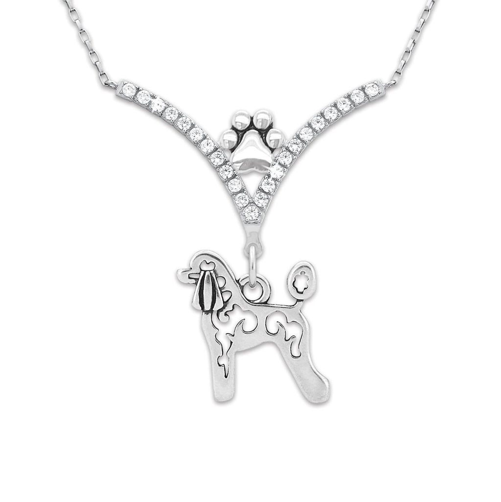VIP CZ Poodle Necklace