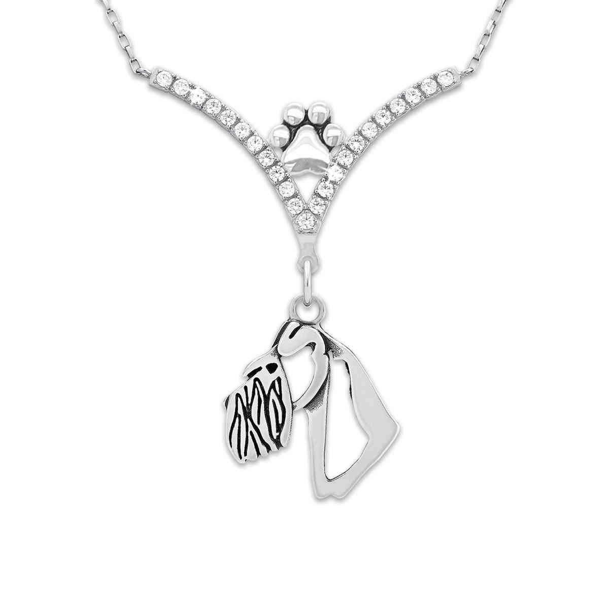VIP CZ Schnauzer Necklace