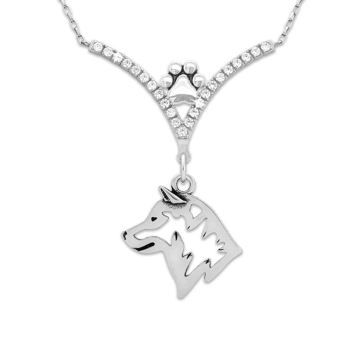 CZ Shiba Inu Necklace