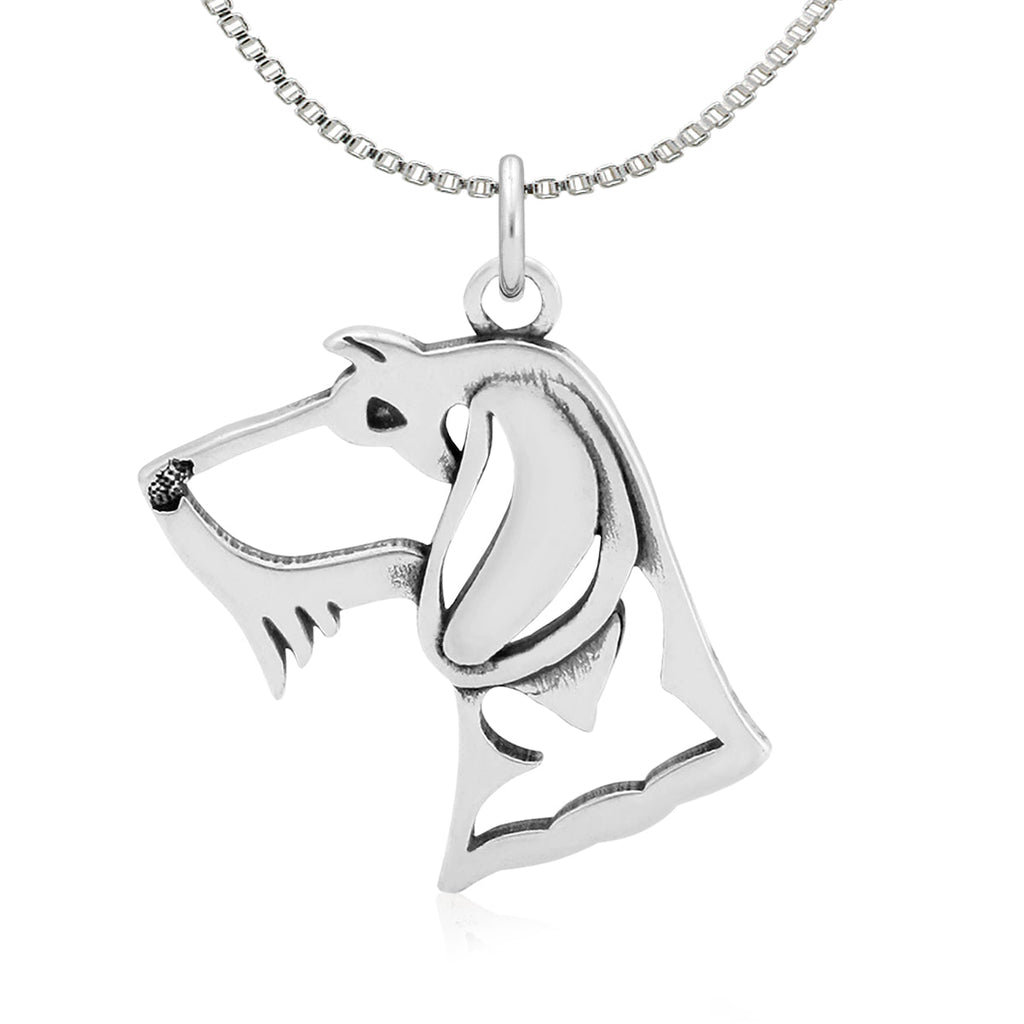 Dachshund Necklace in Sterling Silver, Wirehaired