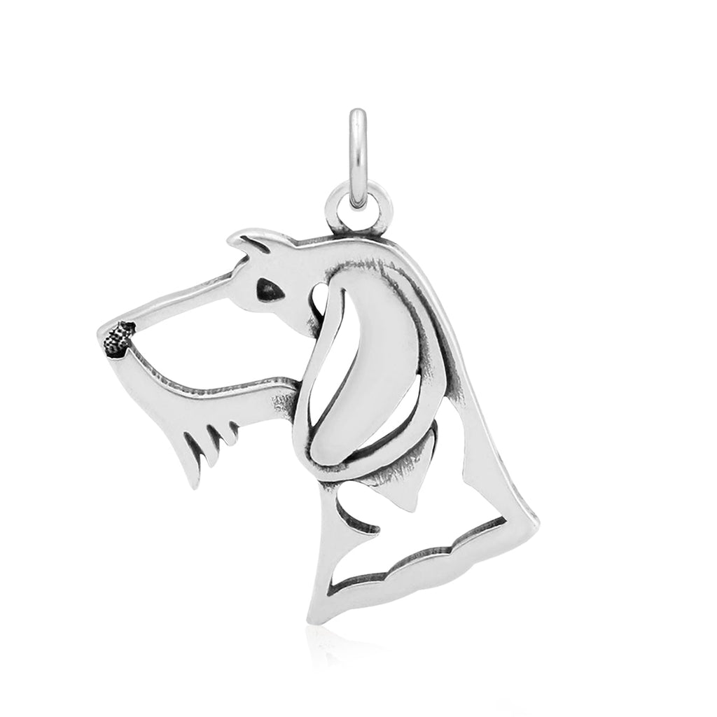 Dachshund Necklace in Sterling Silver, Wirehaired